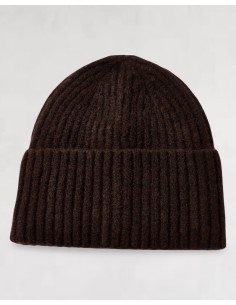 Bonnet en maille uni marron