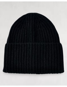 Bonnet en maille uni noir