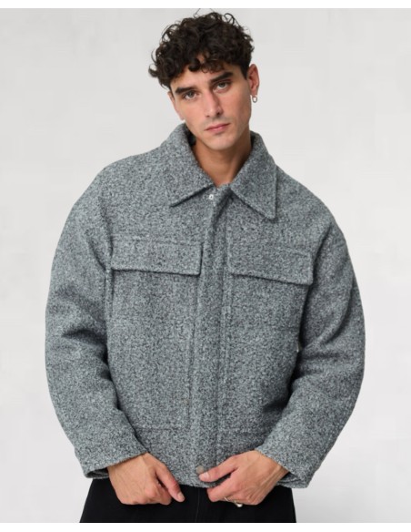 Veste épaisse zippée "CLOUD" grise