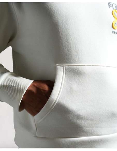 Hoodie "Fleurs de Printemps" blanc