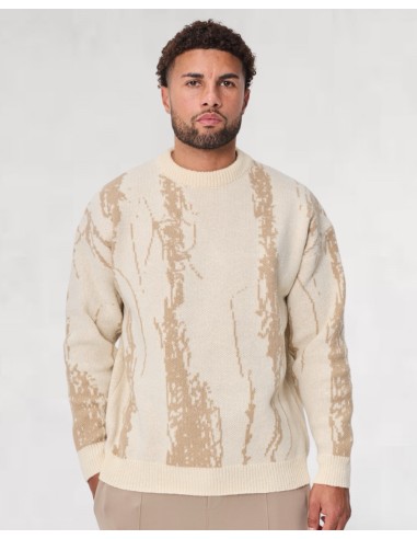 Pull à motif abstrait camel Pull à motif abstrait camel