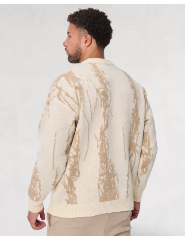 Pull à motif abstrait camel Pull à motif abstrait camel
