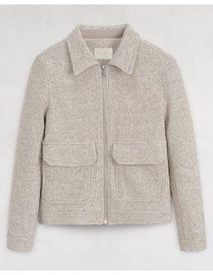 Veste double poches plaquées beige