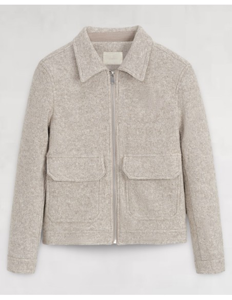 Veste double poches plaquées beige