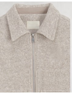 Veste double poches plaquées beige 2