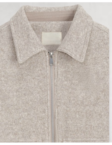 Veste double poches plaquées beige