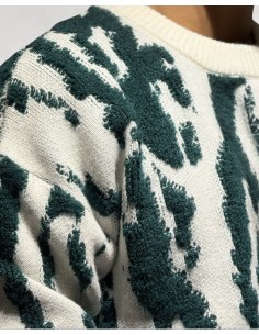PULL TEXTURE LOGO "SAVANE" VERT 2