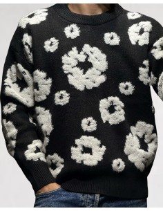 PULL MAILLE LOGO "CIRCLE" NOIR