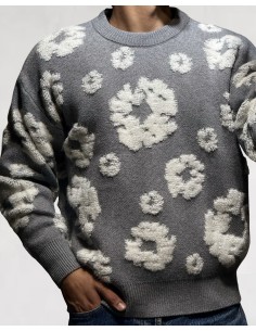 PULL MAILLE LOGO "CIRCLE" GRIS