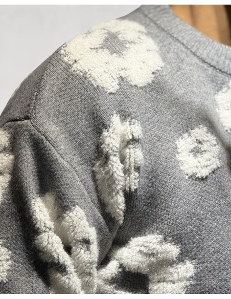 PULL MAILLE LOGO "CIRCLE" GRIS