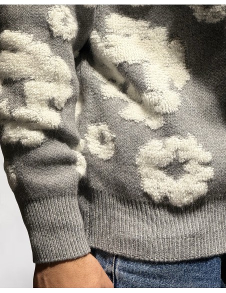 PULL MAILLE LOGO "CIRCLE" GRIS