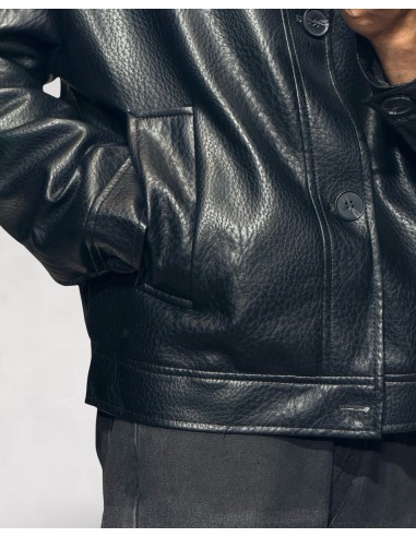 Veste simili cuir noir boxy Veste simili cuir noir boxy