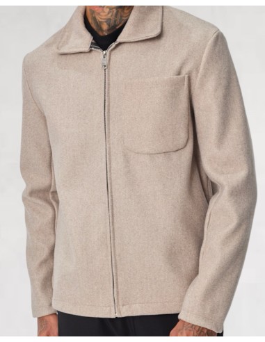 Veste effet daim classe beige Veste effet daim classe beige