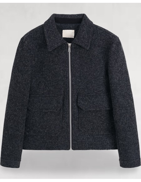 Veste double poches plaquées noir