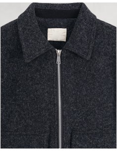 Veste double poches plaquées noir 2