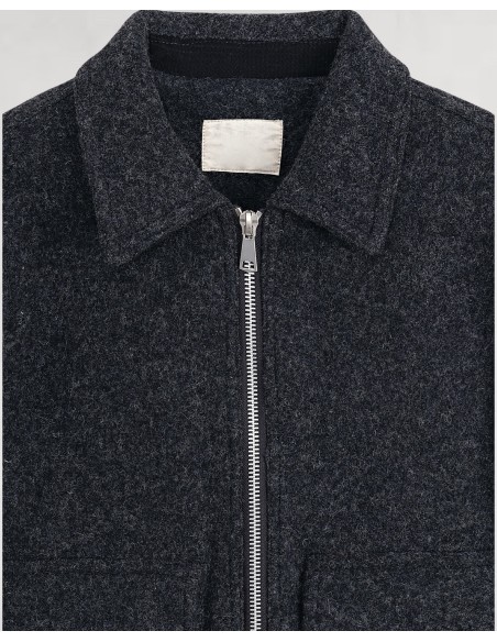 Veste double poches plaquées noir