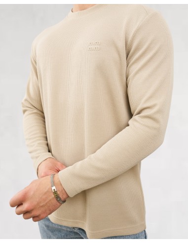 T-shirt manches longues "MM" beige T-shirt manches longues "MM" beige