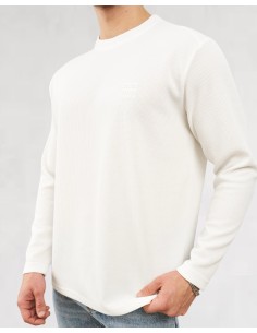 T-shirt manches longues "MM" blanc