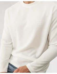 T-shirt manches longues "MM" blanc 2