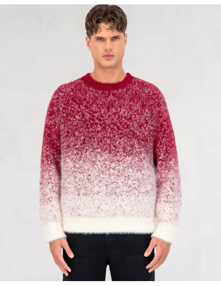 Pull mohair "red snow"