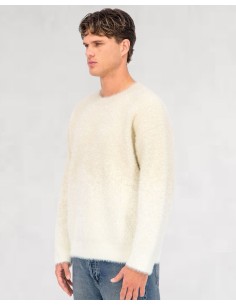 Pull mohair "gray snow" beige 2