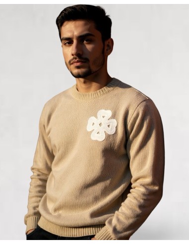 Pull en maille "LUCKY" beige