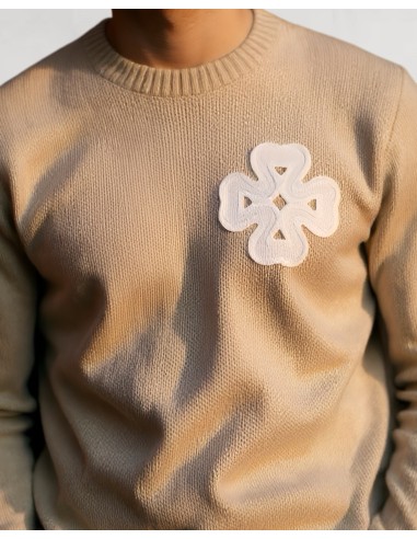 Pull en maille "LUCKY" beige