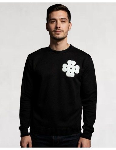 Pull en maille "LUCKY" noir
