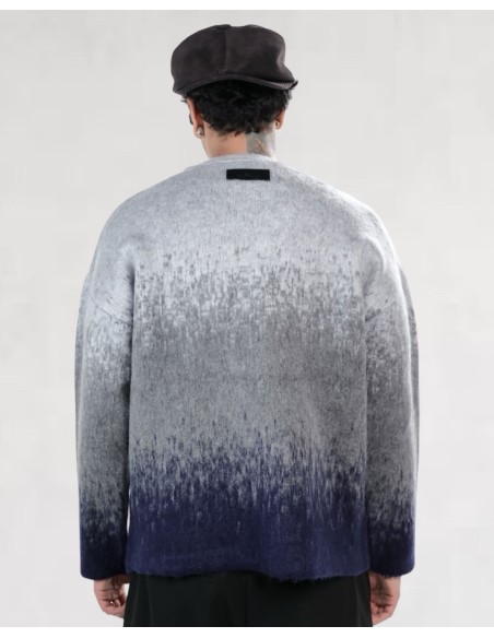 Pull en maille "Degraded" gris