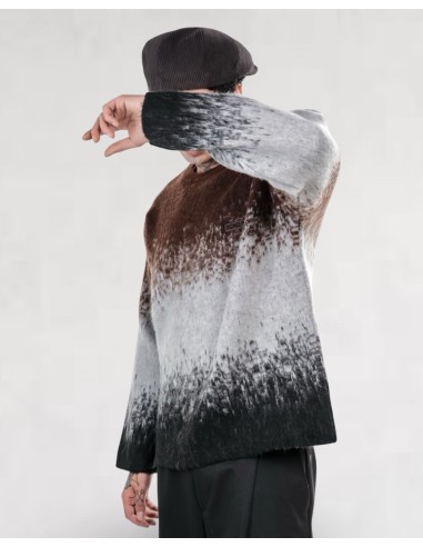 Pull en maille "Degraded" marron