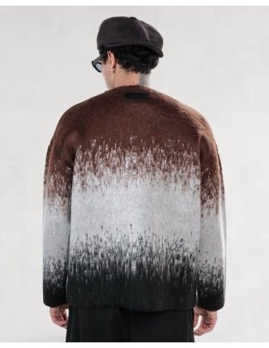 Pull en maille "Degraded" marron
