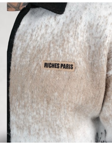 Veste en maille zippée "Degraded" noir