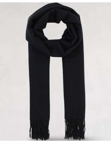 Echarpe noire à longues franges