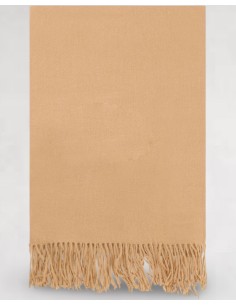 Echarpe camel à longues franges
