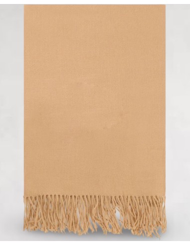 Echarpe camel à longues franges