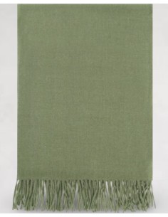 Echarpe verte à longues franges