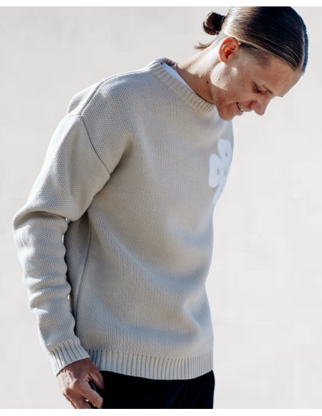 Pull en maille "LUCKY" beige