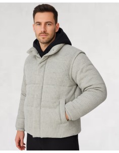 Doudoune grise "POLAR" manches modulables