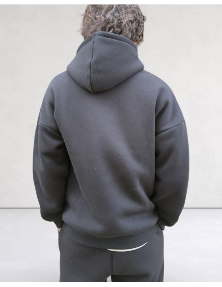 Ensemble pantalon et hoodie jogging uni noir