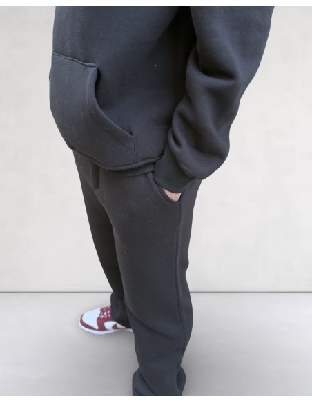 Ensemble pantalon et hoodie jogging uni noir
