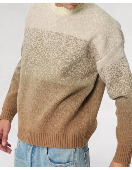 Pull en maille moucheté beige