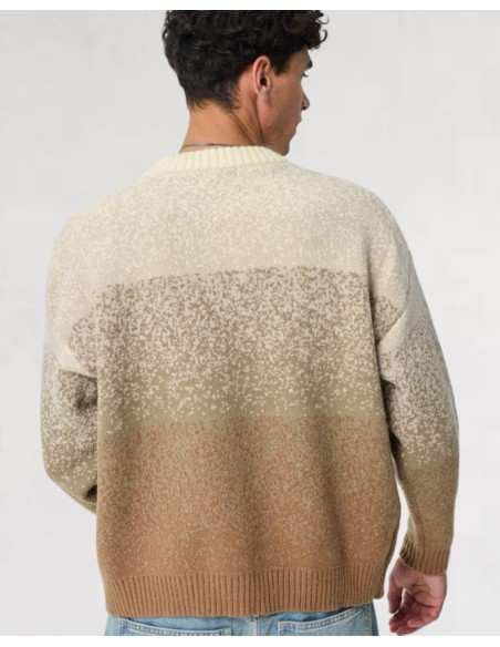 Pull en maille moucheté beige