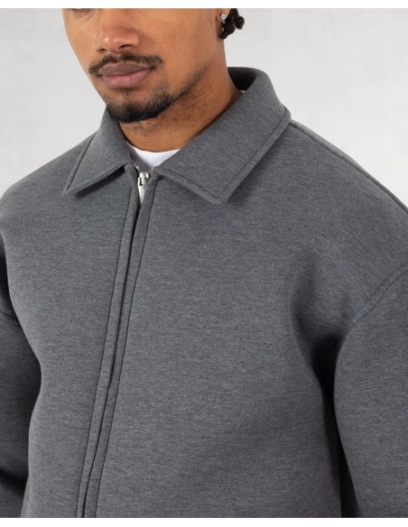 ENSEMBLE EFFET NÉOPRÈNE COUPE DÉCONTRACTÉE STYLE HABILLEE ANTHRACITE