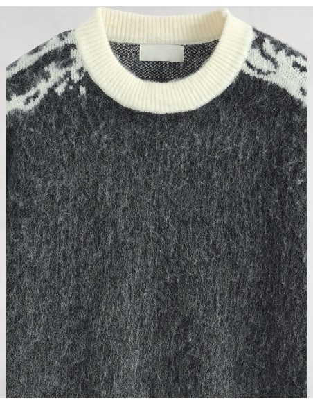 Pull en maille "Black Ink" noir