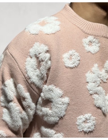 Pull maille logo "CIRCLE" rose