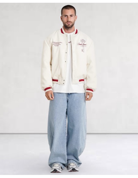 JACKET VARSITY SJ KEYS BEIGE