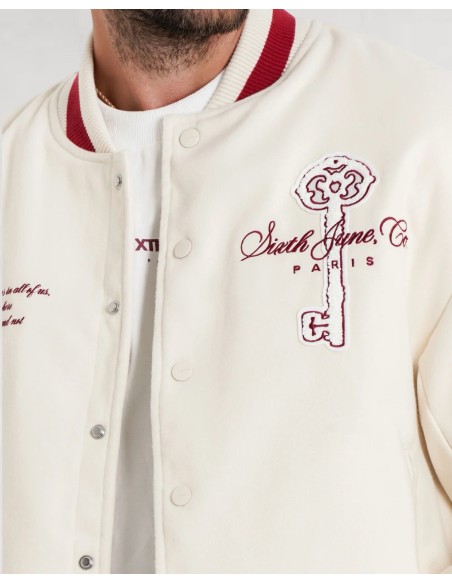 JACKET VARSITY SJ KEYS BEIGE