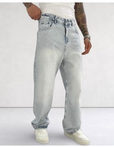 JEANS BAGGY FIT BLEU CIEL