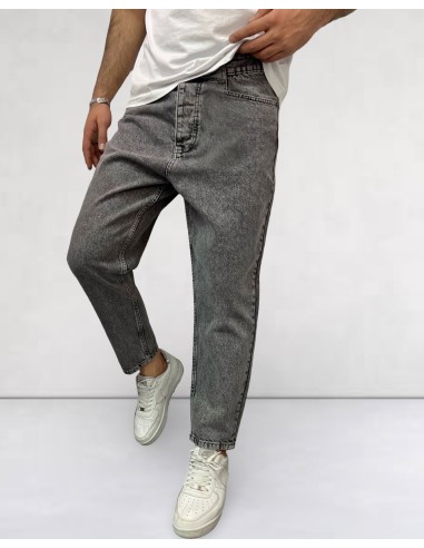 Jeans boyfriend délavé gris