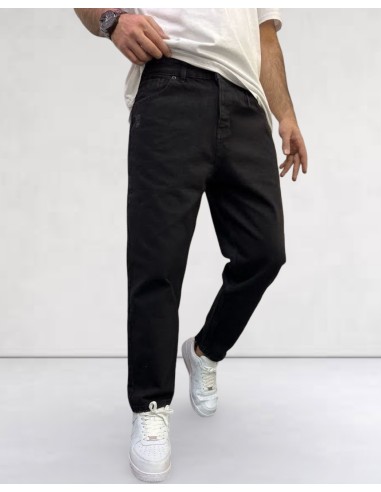 Jeans boyfriend griffé noir